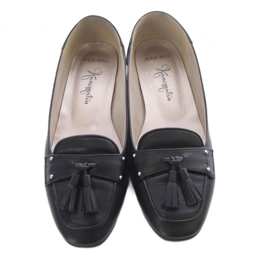 銀座かねまつ GINZA Kanematsu タッセル付きヒール ローファー レザー