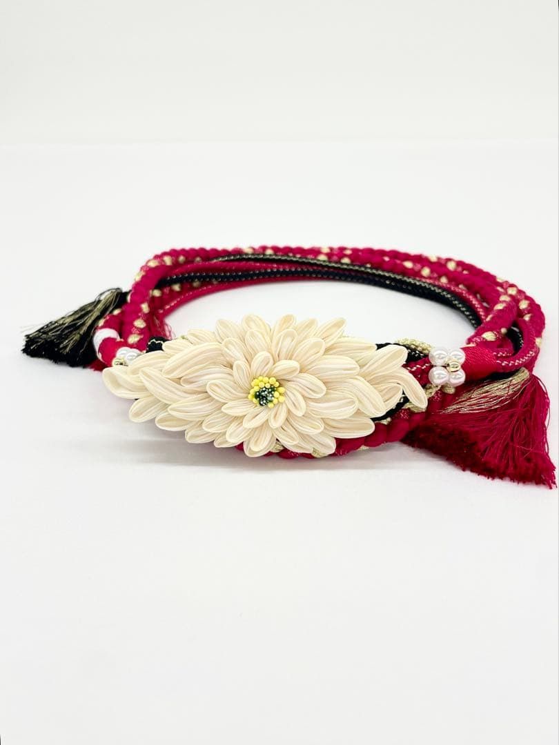 【値下げ】超美品『桂由美』正絹振袖 袋帯 絞り帯揚げ 帯締め 重ね衿 5点セット 帯揚げ 帯締め セット 桂由美 金通し 菊 大輪 振袖 R027 - メルカリ