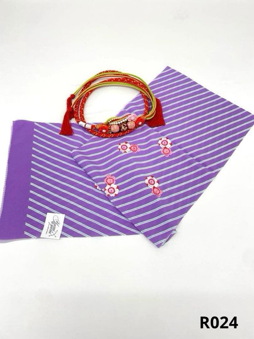 帯揚げ 帯締め セット 桂由美 梅 ストライプ 振袖 刺繍 R024 - メルカリ