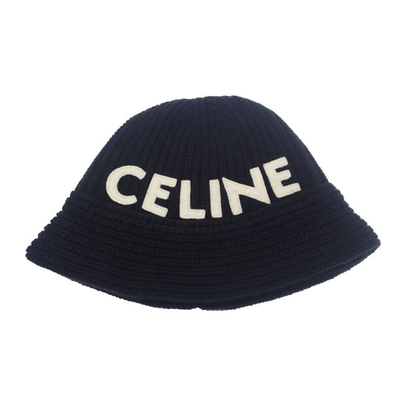 セリーヌ CELINE バケット 2A47T384D ハット カシミヤ ブラック TU
