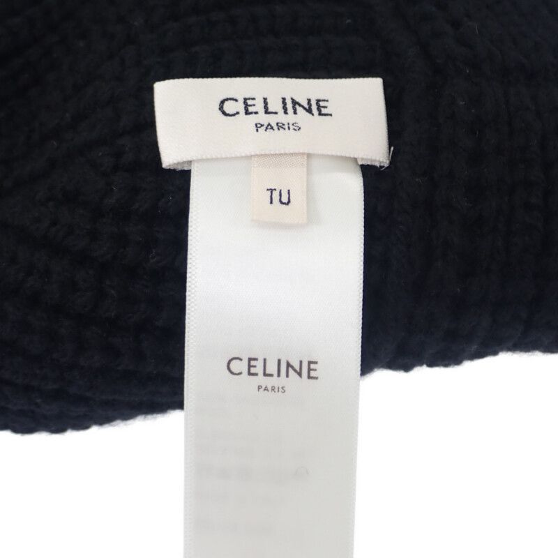 セリーヌ CELINE バケット 2A47T384D ハット カシミヤ ブラック TU