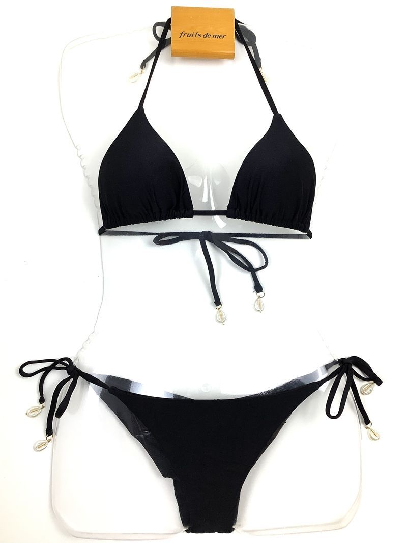 ミラオーウェン　ブラックリブ編みセパレート水着 ミラオーウェン ブラックリブ編みセパレート水着 ミラ オーウェン Mila