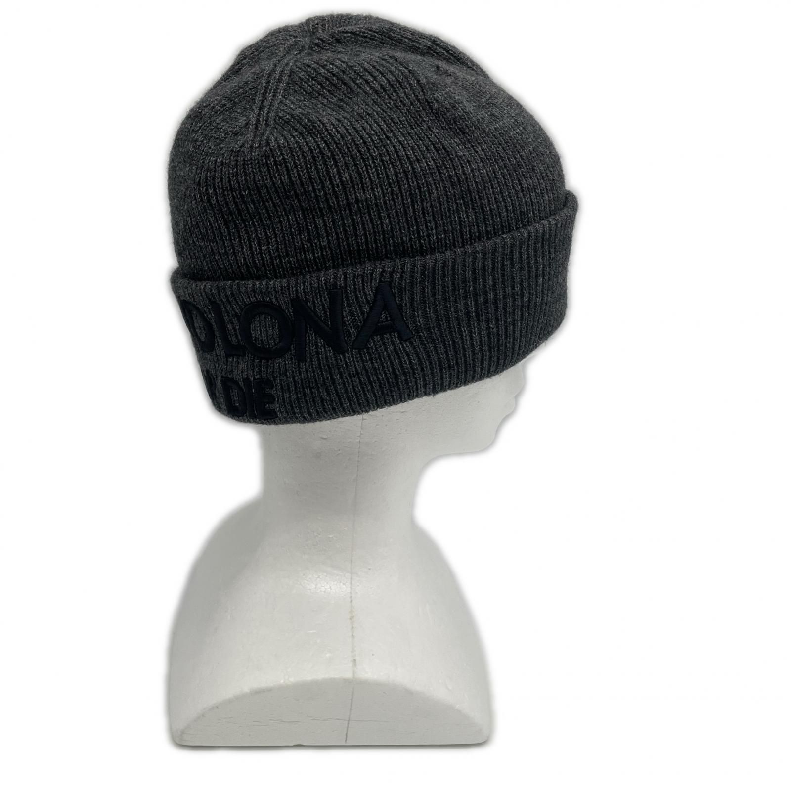 マークアンドロナ MARK&LONA ニット帽 フリー グレー BIG刺しゅうロゴ