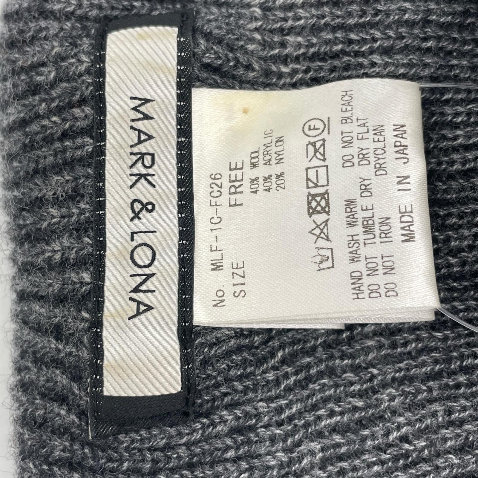 美品) マークアンドロナ スニード ニット ワッペン 防風 スカル