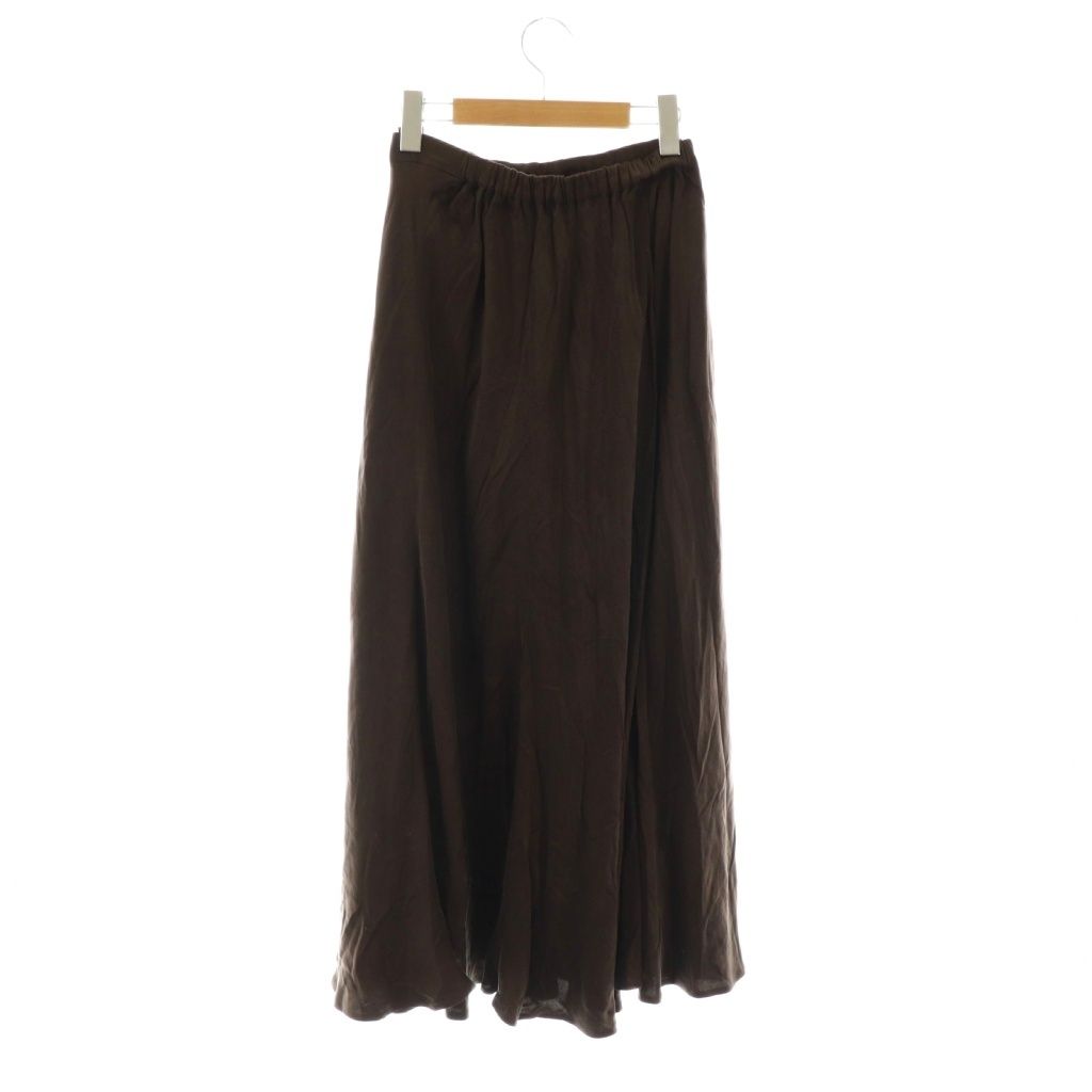 CADUNE カデュネ 24AW フィブリルスカート フレア 36 ブラウン /CX