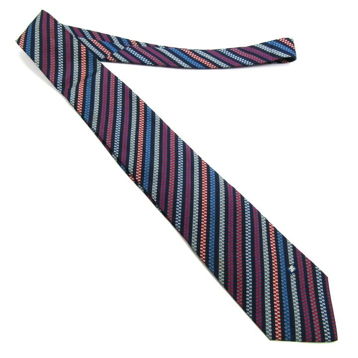 フェンディ ブランド ネクタイ ズッカ柄 ストライプ柄 PO メンズ