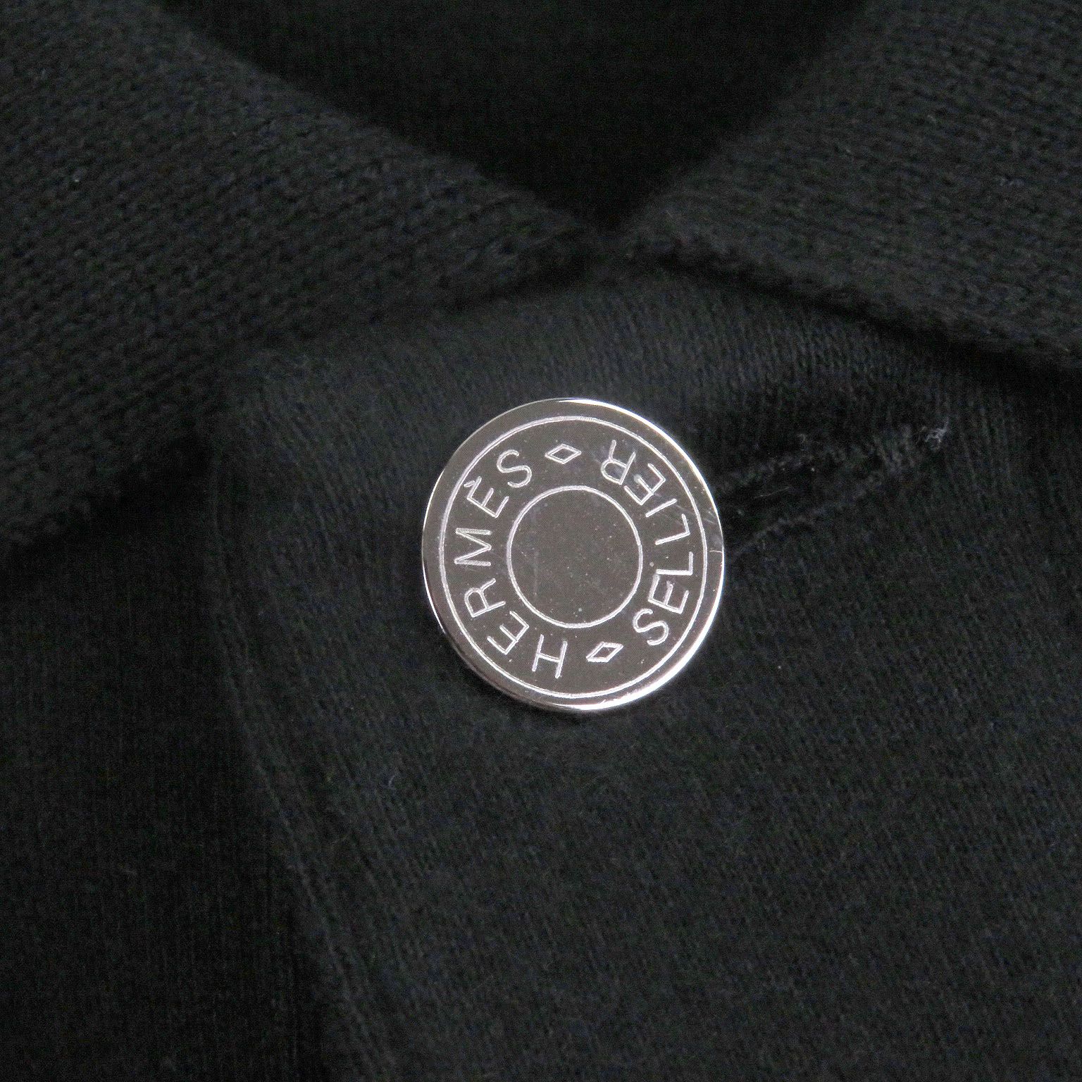 未使用品□HERMES エルメス コットン100％ セリエボタン Hロゴデザイン