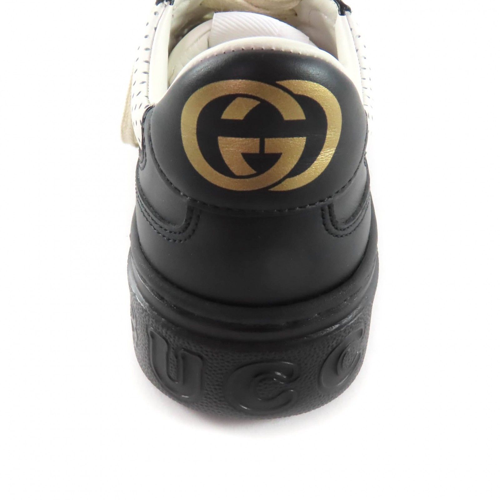 美品　希少サイズ　GUCCI グッチ　スニーカー　レザー　GGロゴ　エンボス 美品 希少サイズ GUCCI グッチ スニーカー レザー GGロゴ エンボス