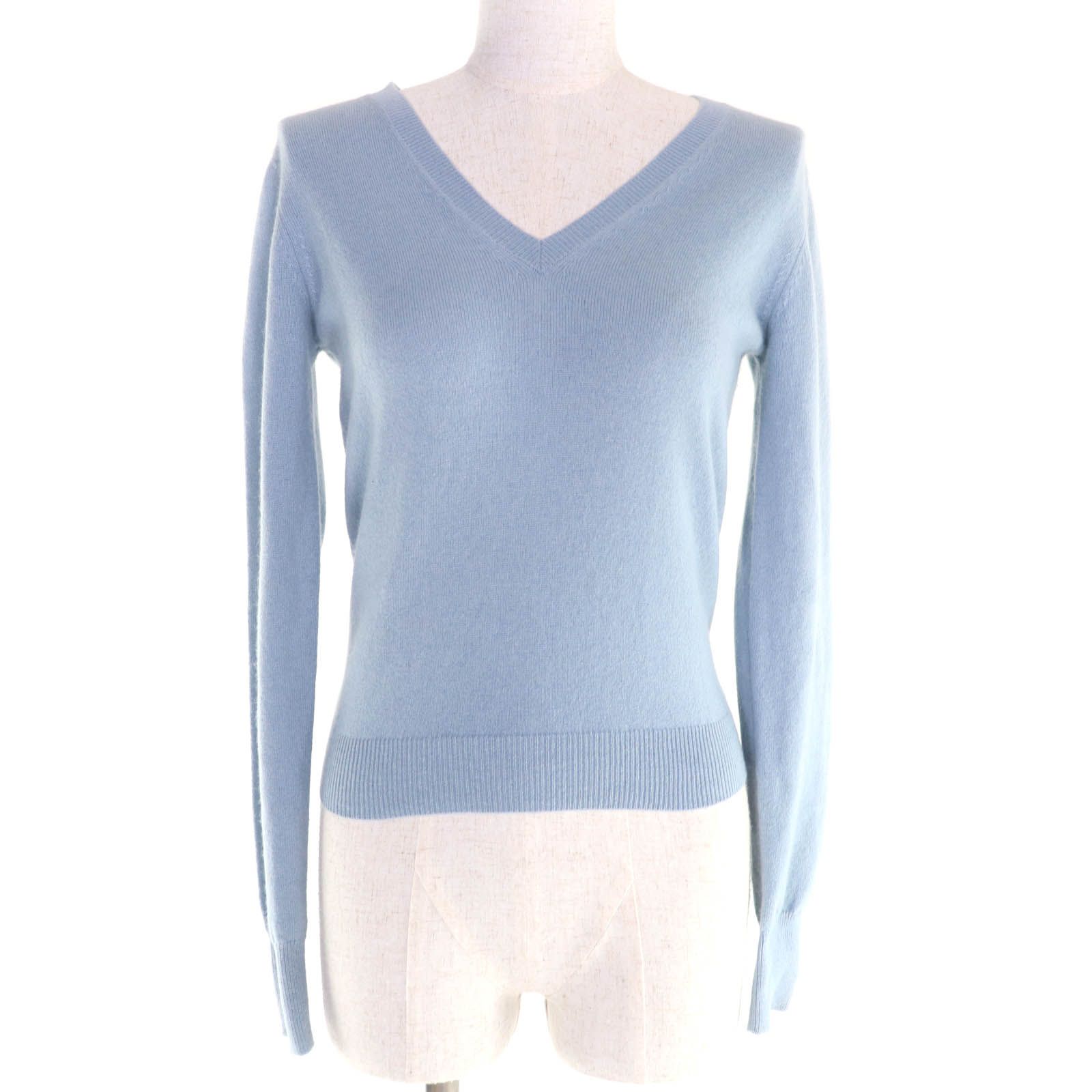 極美品☆PRADA プラダ P24B70 カシミヤ100％ Vネック 長袖 ニット