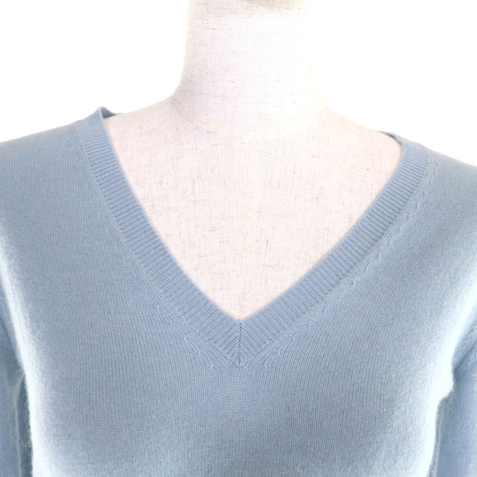 PRADA Vネック ニット カシミヤ100% 44 中古・古着通販】PRADA (プラダ) カシミヤ100vネックニット グリーン