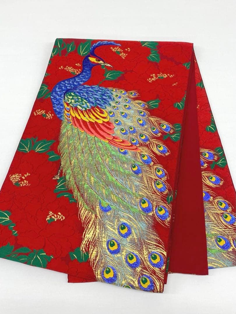 袋帯 全面金糸 孔雀 袋帯 全面金糸 孔雀