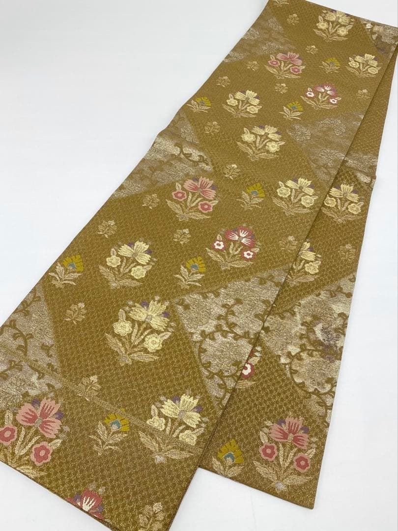 帯屋捨松 袋帯 唐織 金糸 正絹 六通 D160 - メルカリ