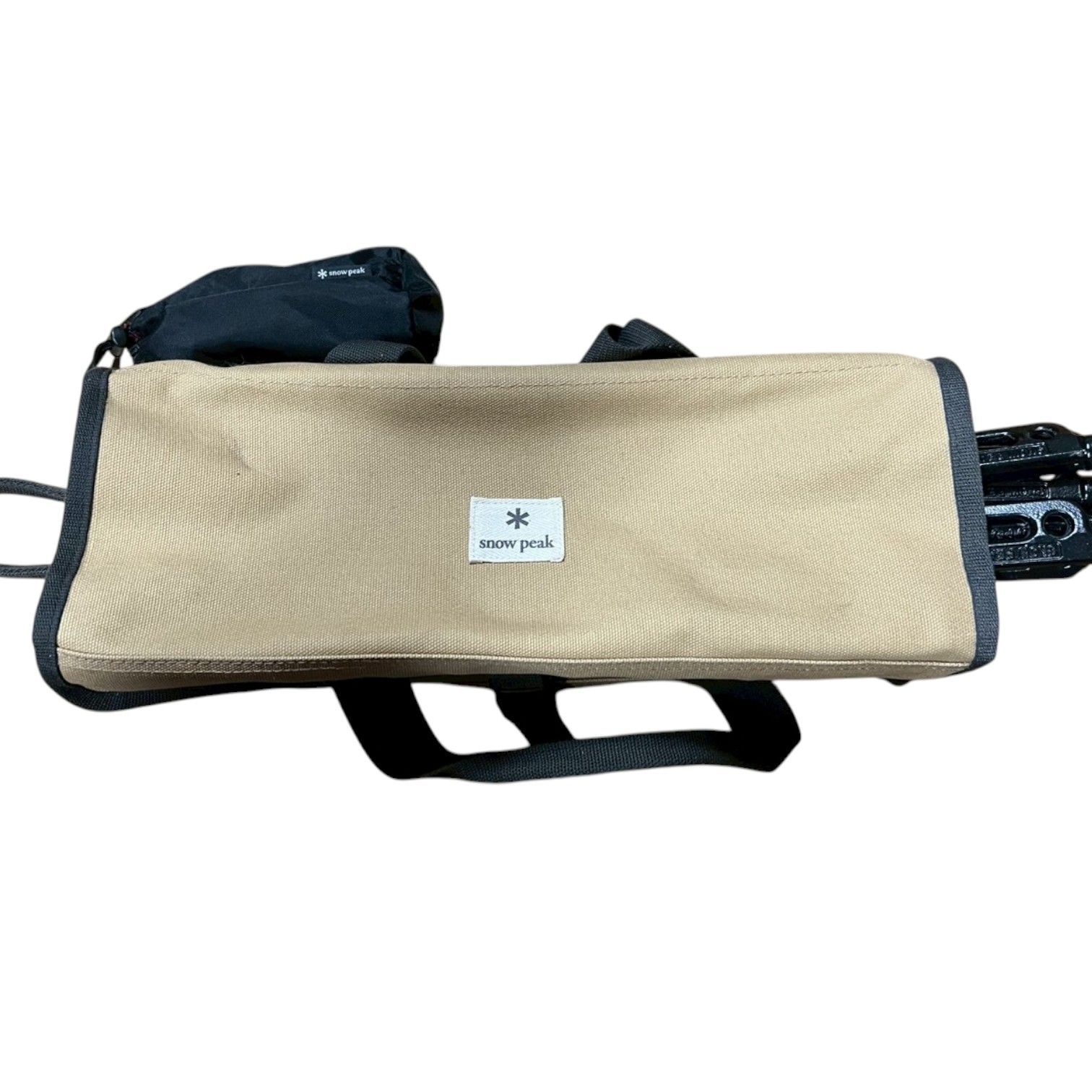 snow peak ベージュ キャンバスバッグ 焚き火 マルチコンテナ ハンマー