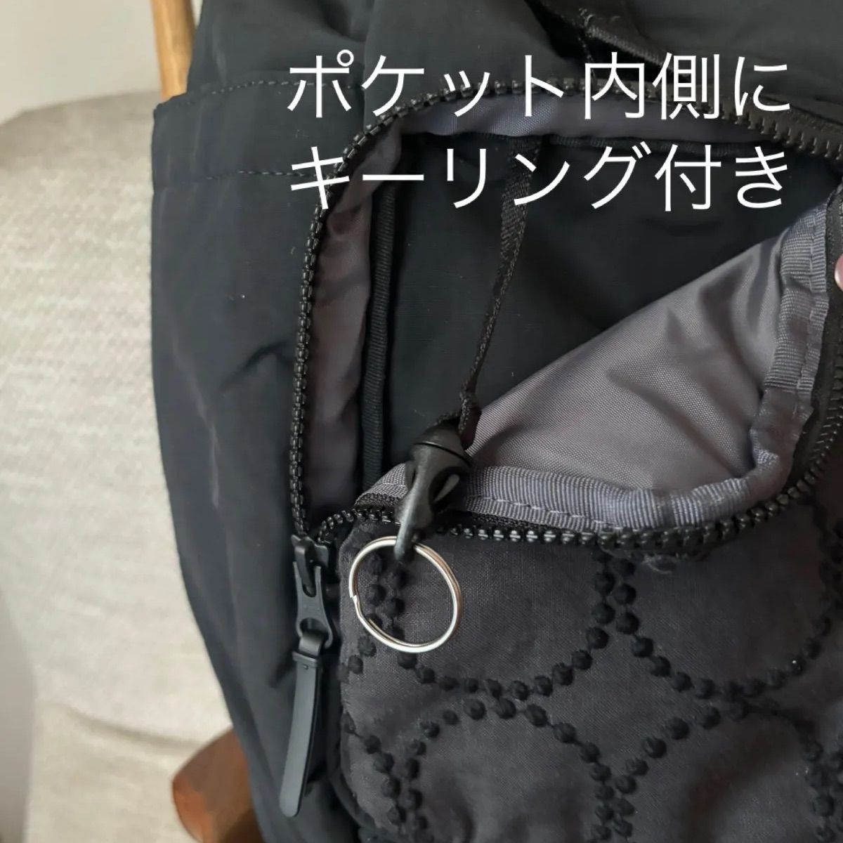 大きなリュックチャコール ミナペルホネン mina perhonen - メルカリ