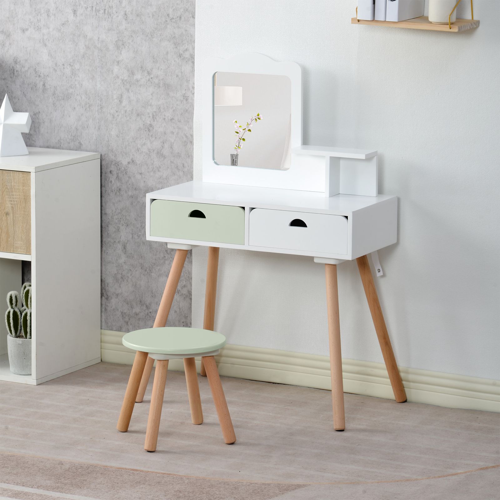 おままごとドレッサー ドレッサー 木製 化粧台 鏡台 引き出し 可