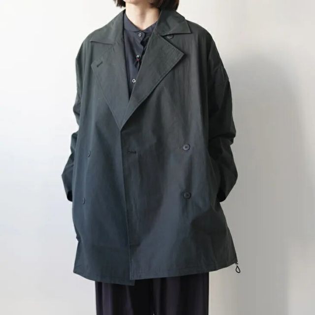まなつ　FILUM フィルム　リラックスミドルトレンチ FILUM | リラックスミドルトレンチ (black/charcoal) | トレンチコート