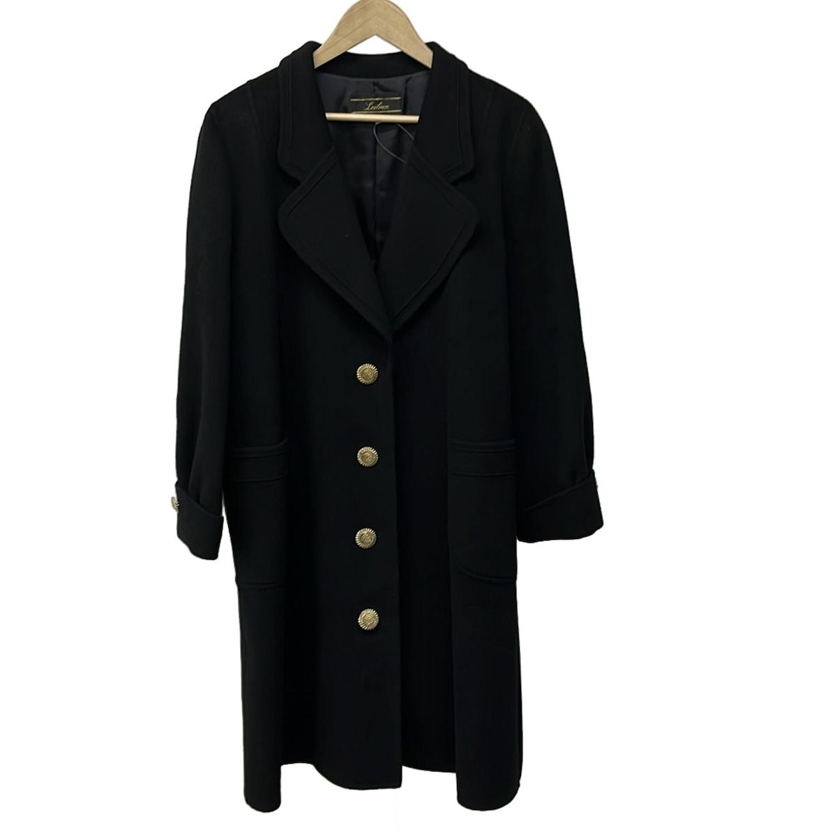 ごん Leilian(レリアン) コート サイズ9 M レディース美品 - 黒×ゴールド