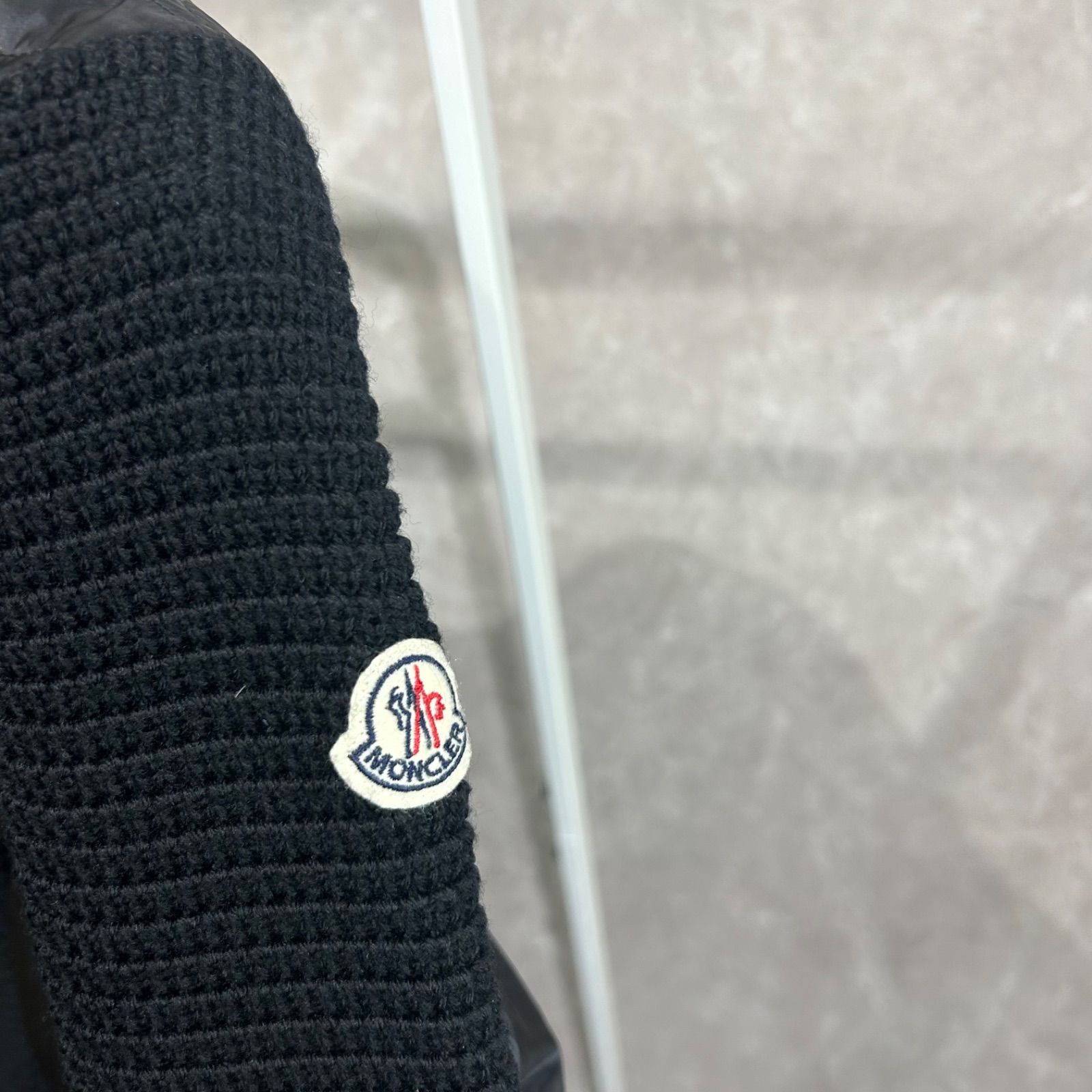 極美品】 MONCLER モンクレール ダウンニットジャケット黒 ブラックS