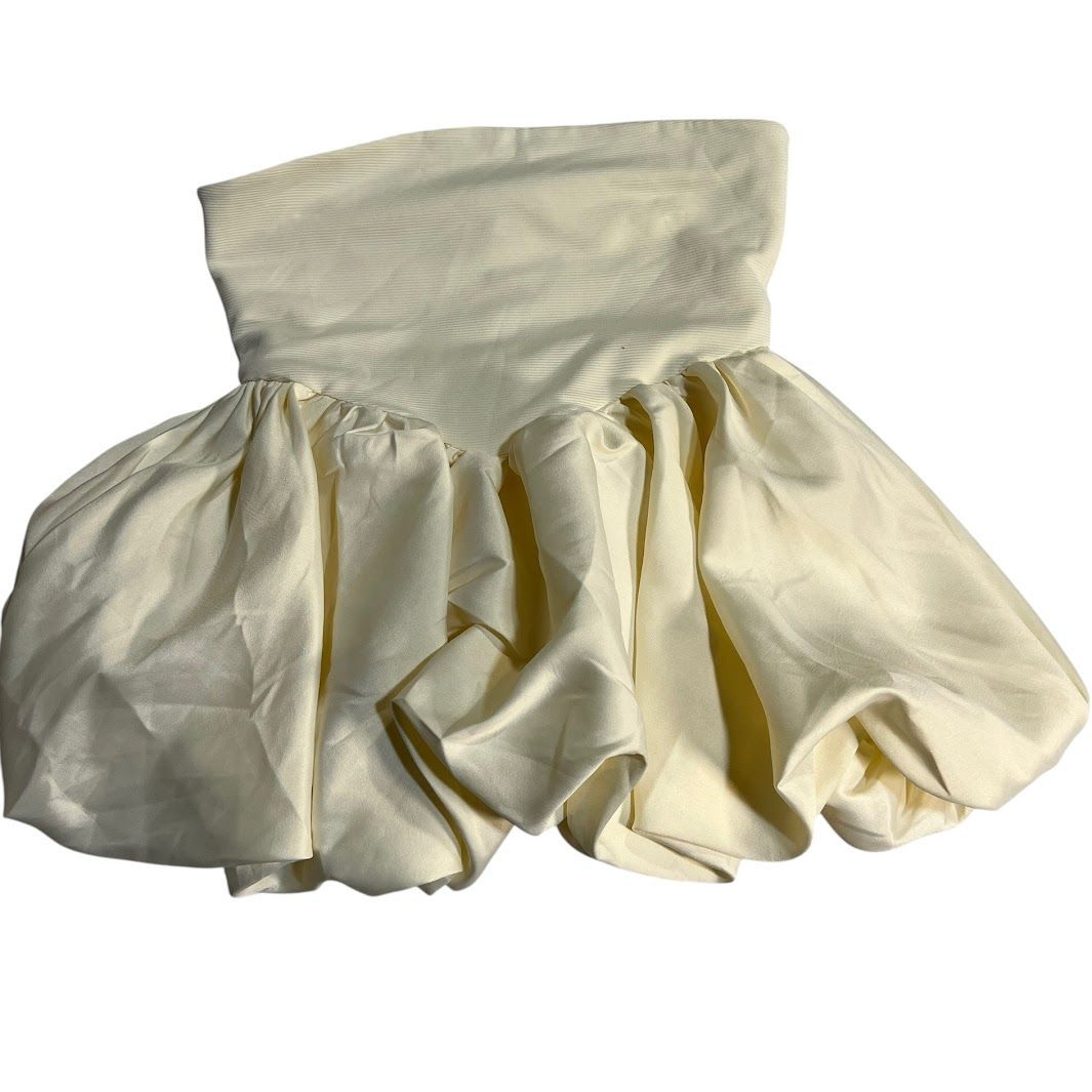 C404 TORUGATO チューブ トップ ペプラム バルーン ホワイト