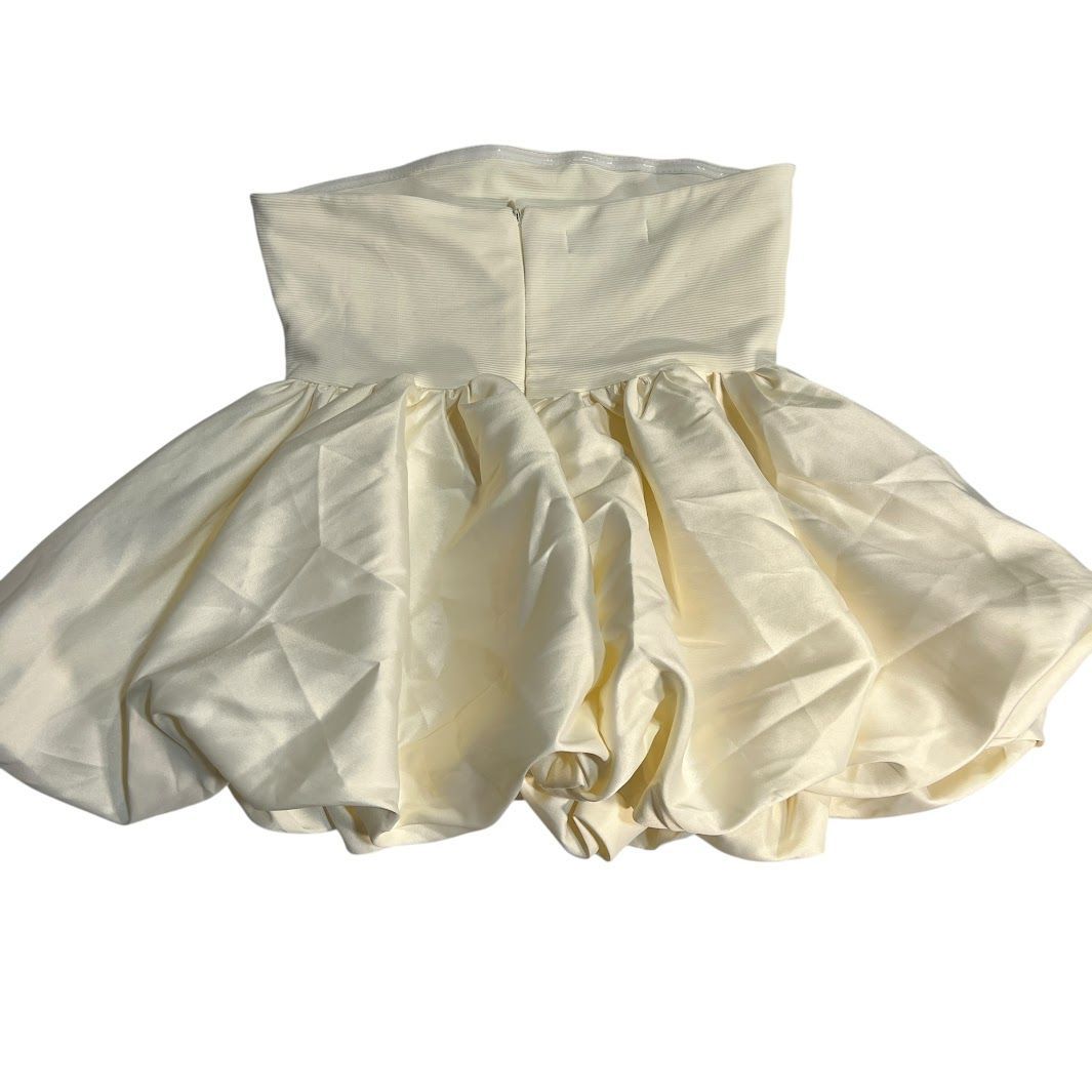 C404 TORUGATO チューブ トップ ペプラム バルーン ホワイト