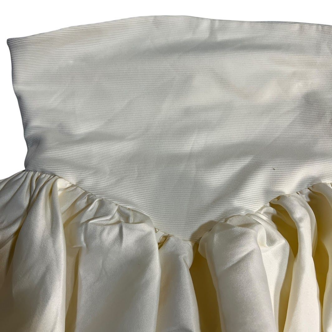 C404 TORUGATO チューブ トップ ペプラム バルーン ホワイト