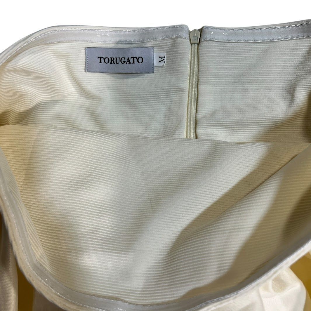 C404 TORUGATO チューブ トップ ペプラム バルーン ホワイト