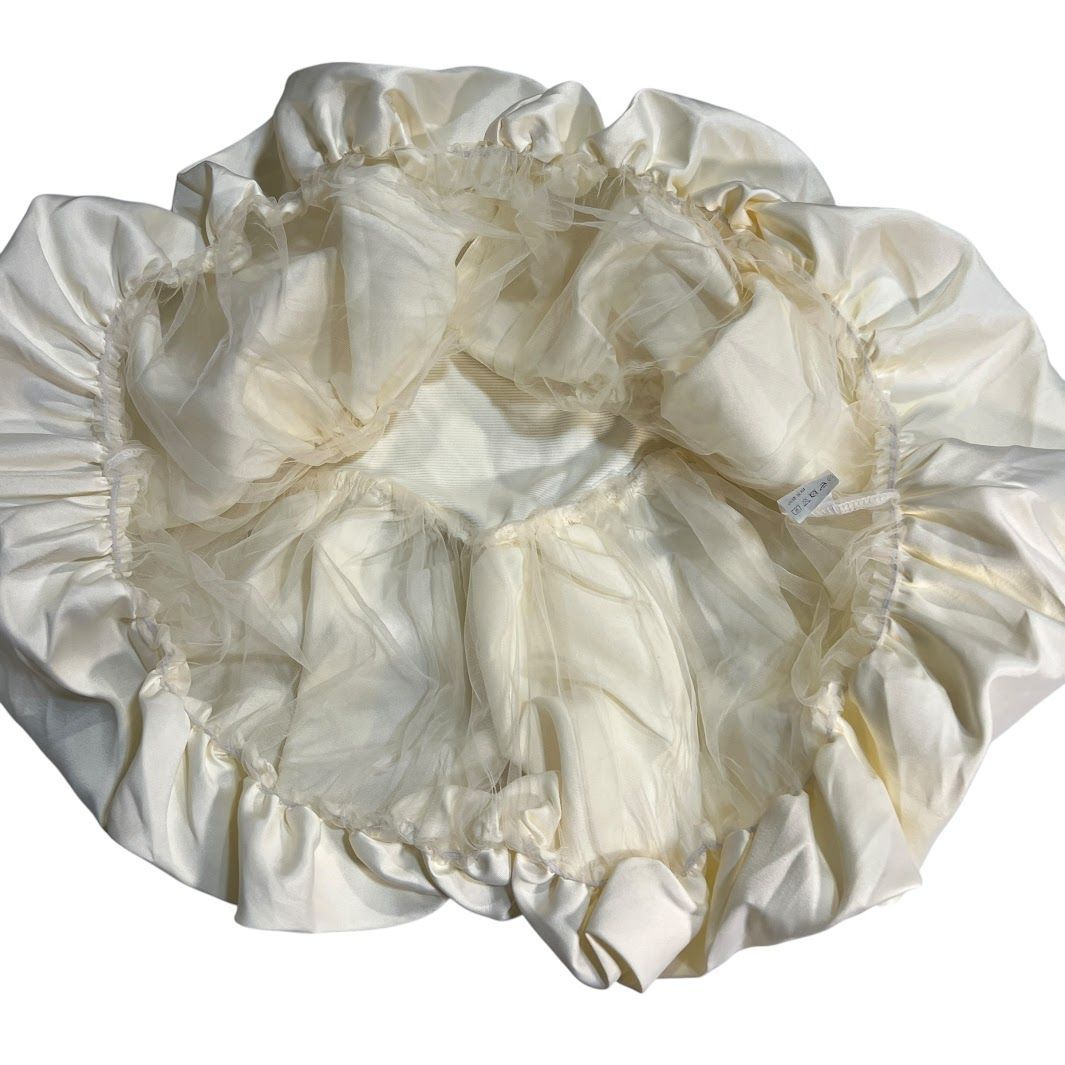 C404 TORUGATO チューブ トップ ペプラム バルーン ホワイト