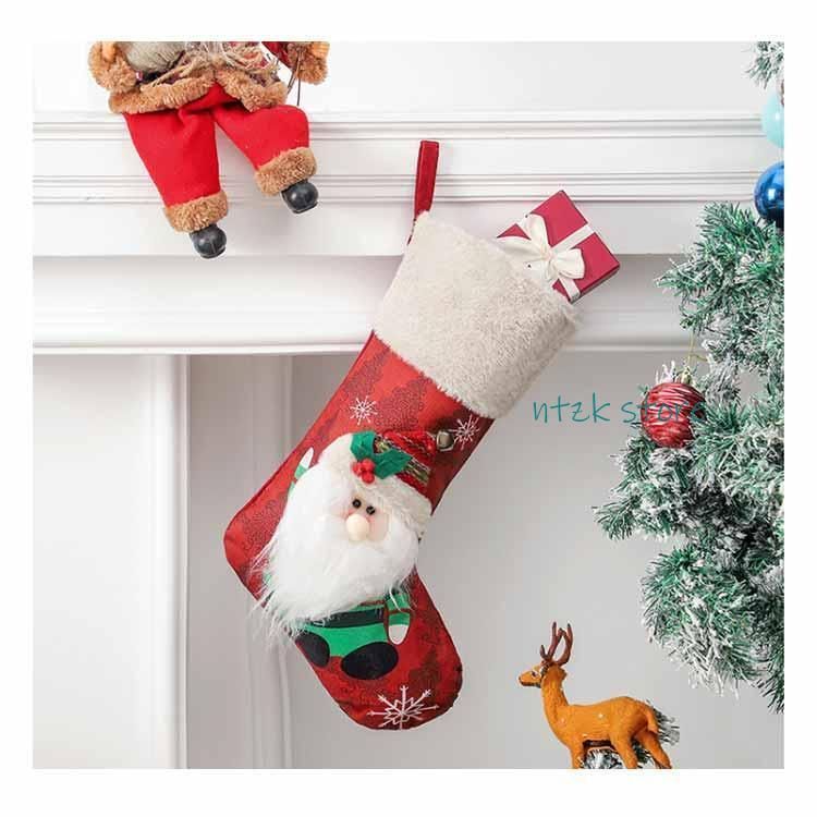 サンタ 赤 靴下 クリスマス 靴下オーナメント お菓子入れ プレゼント 飾り サンタ 赤 靴下 クリスマス 靴下オーナメント お菓子入れ プレゼント