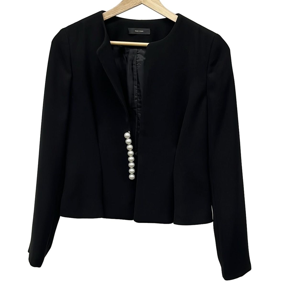 ヨーコチャン ジャケット　36 黒 YOKO CHAN(ヨーコ チャン) ジャケット サイズ36 S レディース美品 - 黒