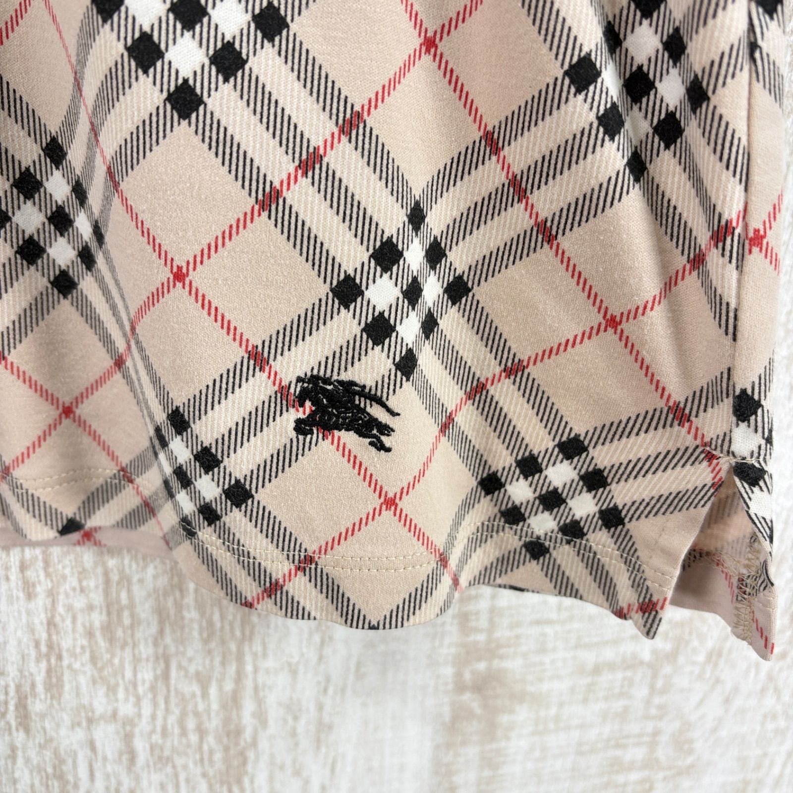BURBERRY BLUE LABEL バーバリーブルーレーベル ホースロゴ刺繍 ノバ