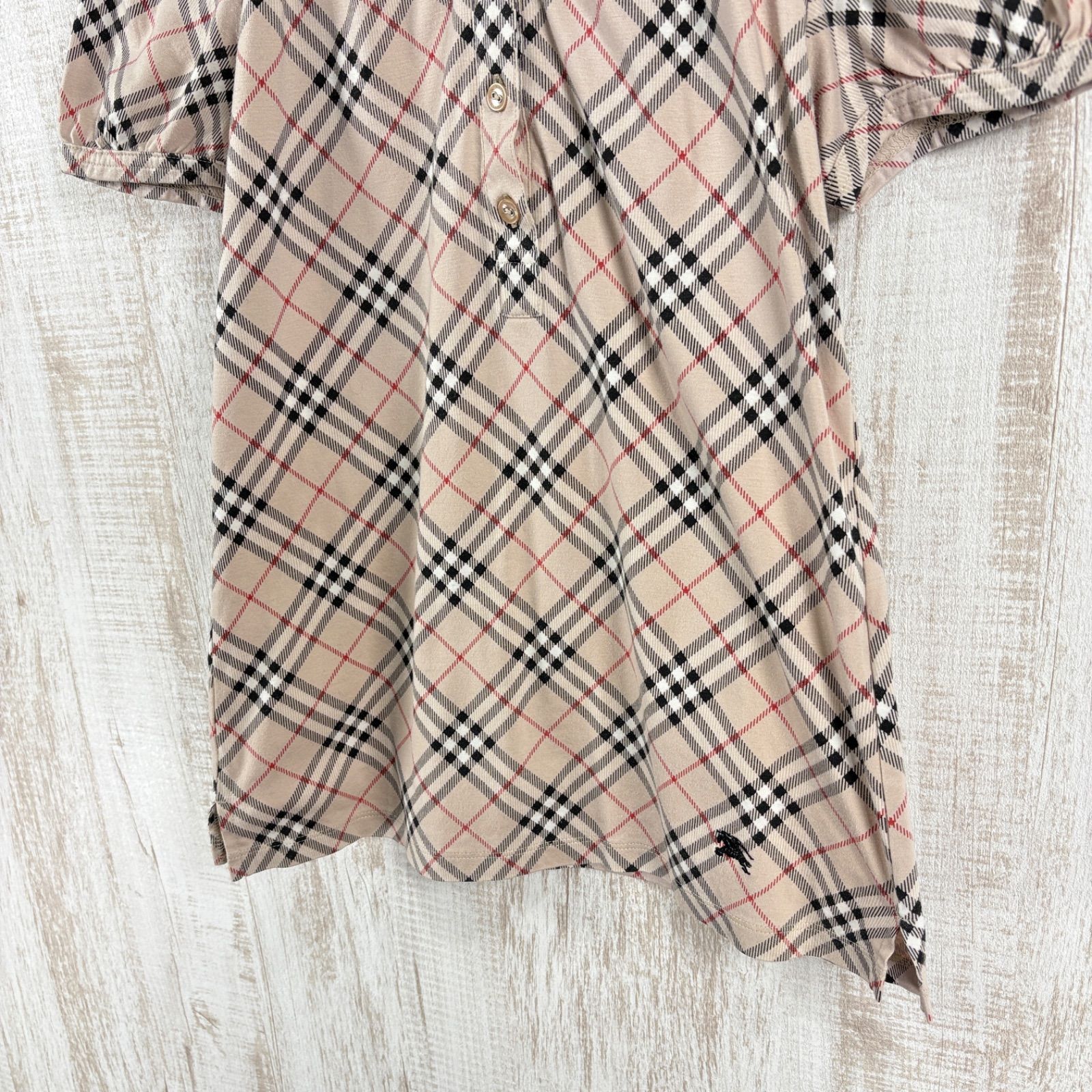 BURBERRY BLUE LABEL バーバリーブルーレーベル ホースロゴ刺繍 ノバ