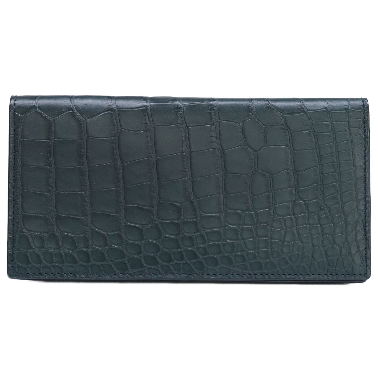 未使用品 カミーユフォルネ 21.04 VERSO アリゲーターコンビ 札入れ ほぼ未使用☆】カミーユフォルネ アリゲーター カードケース ネイビー