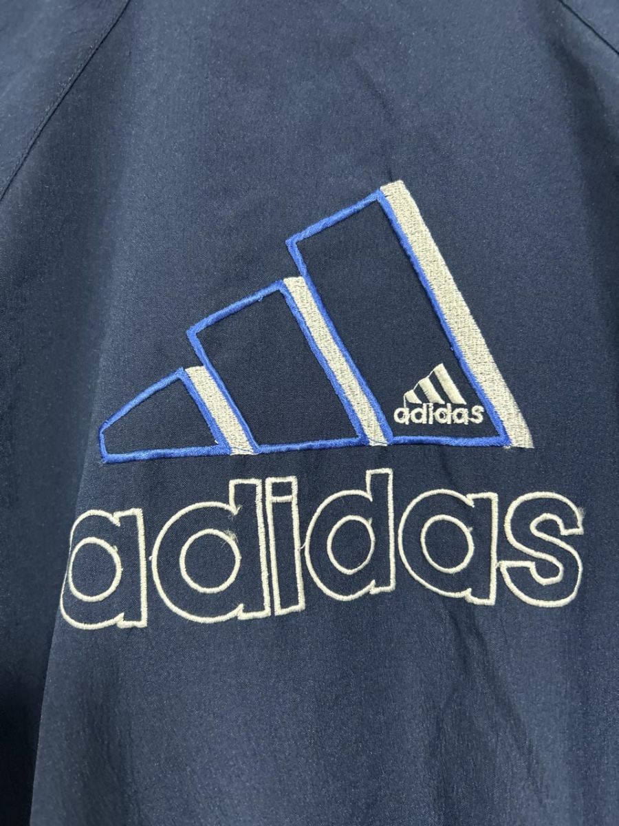 希少サイズ☆アディダス 刺繍ロゴ 光沢 トラックジャケット テック系