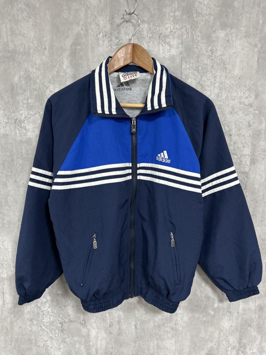 アディダス 刺繍 ロゴ トラック ジャケット size164/黒×紺 ◇□ メンズ