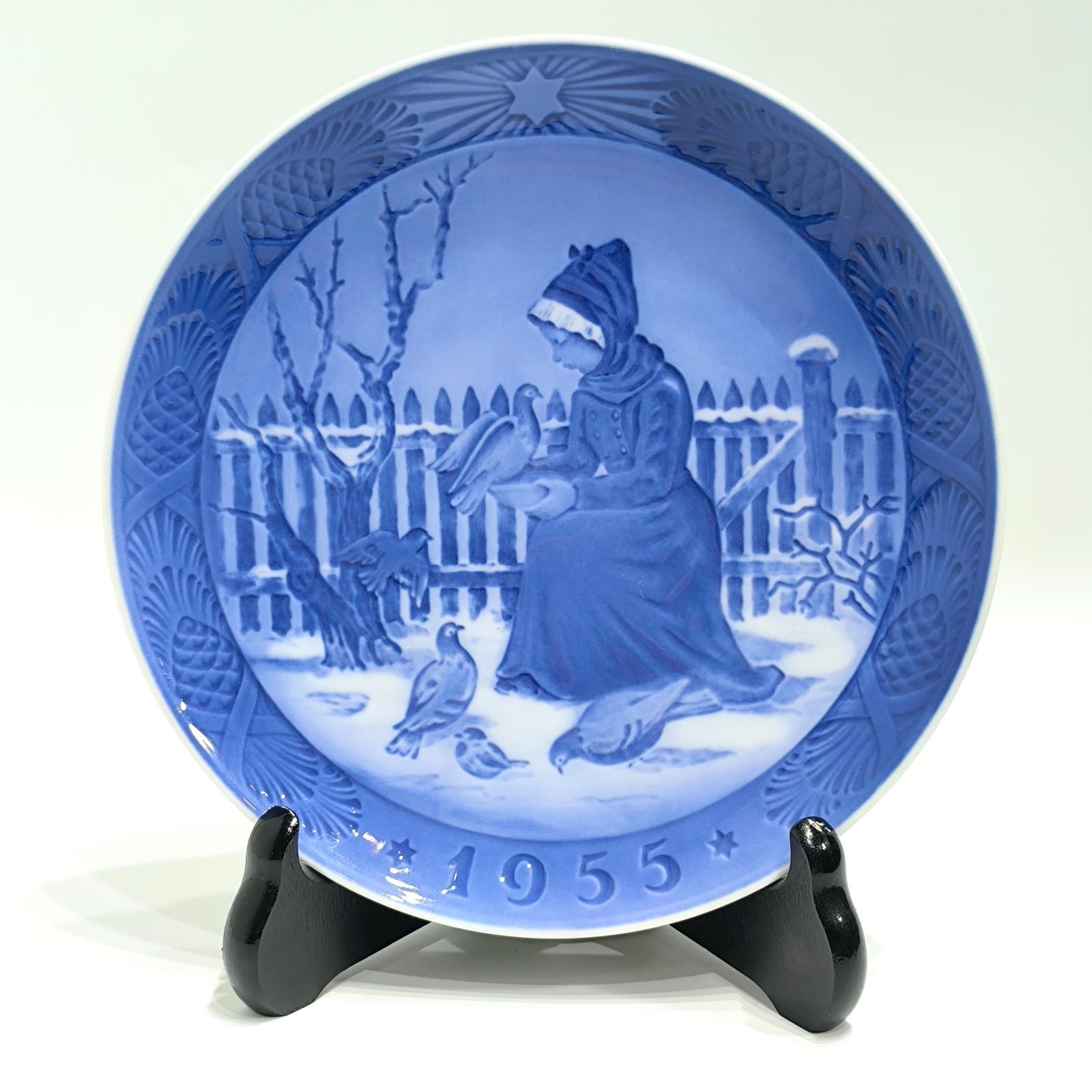 1955年 「ファーネ島の少女」　イヤープレート　ロイヤルコペンハーゲン　北欧 ロイヤルコペンハーゲン イヤープレート 1955年 昭和30年 ファーネ島の