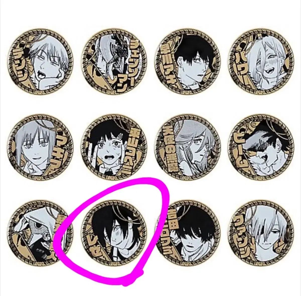 チェンソーマン　ゴールデン缶バッジ　ジャンプショップ　レゼ チェンソーマン JUMP SHOP ゴールデン GOLD バッジ（レゼ） - メルカリ