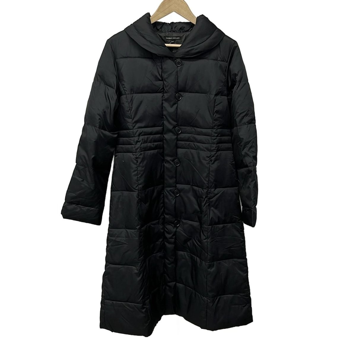 ローラアシュレイ ロングコート ダブルチェスター ポーランド製 ブラック Laura Ashley（ローラ アシュレイ）の通販 | ジャケット/アウター通販