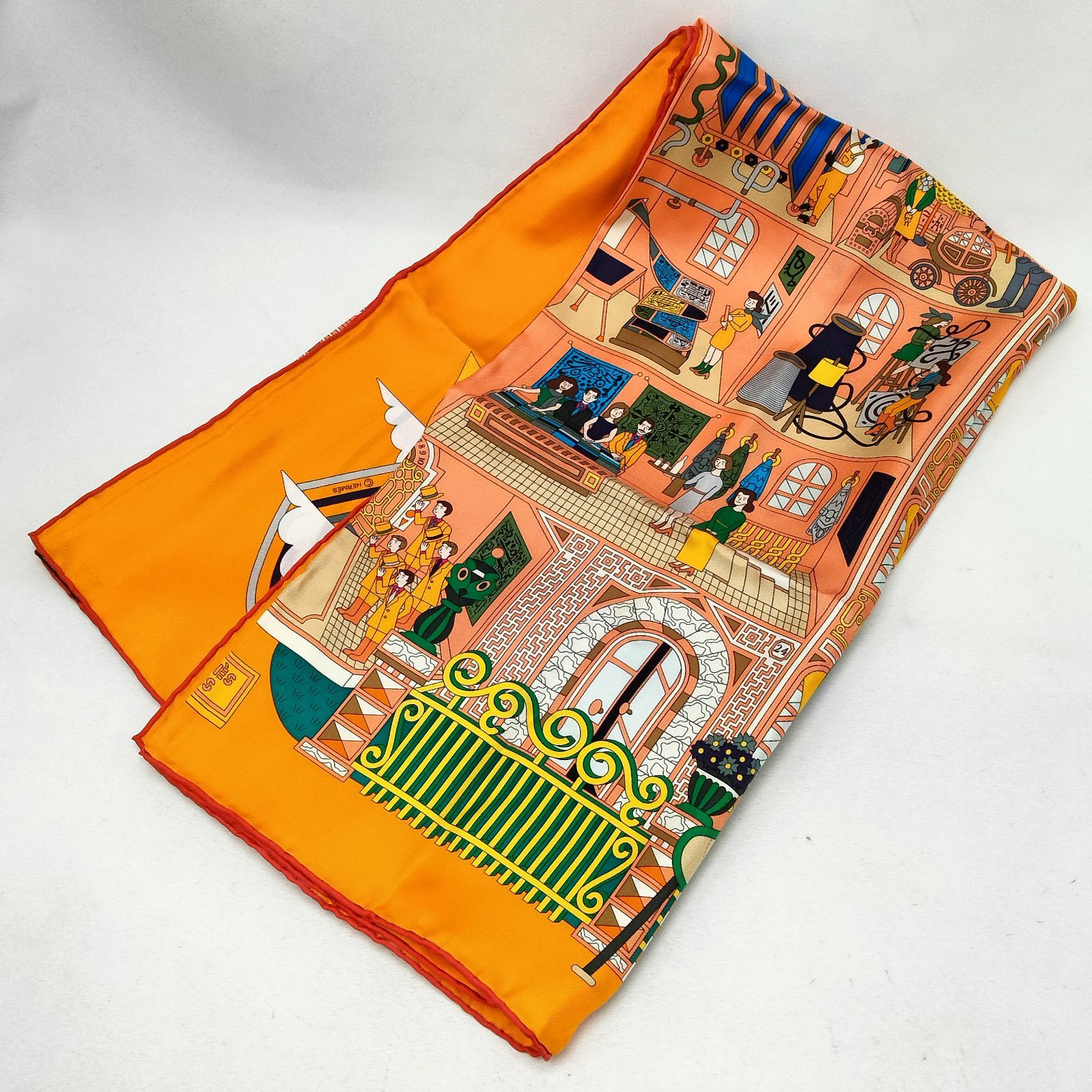 ✨HERMES✨エルメス カレ90 La Maison des Carres メゾンデカレ シルク