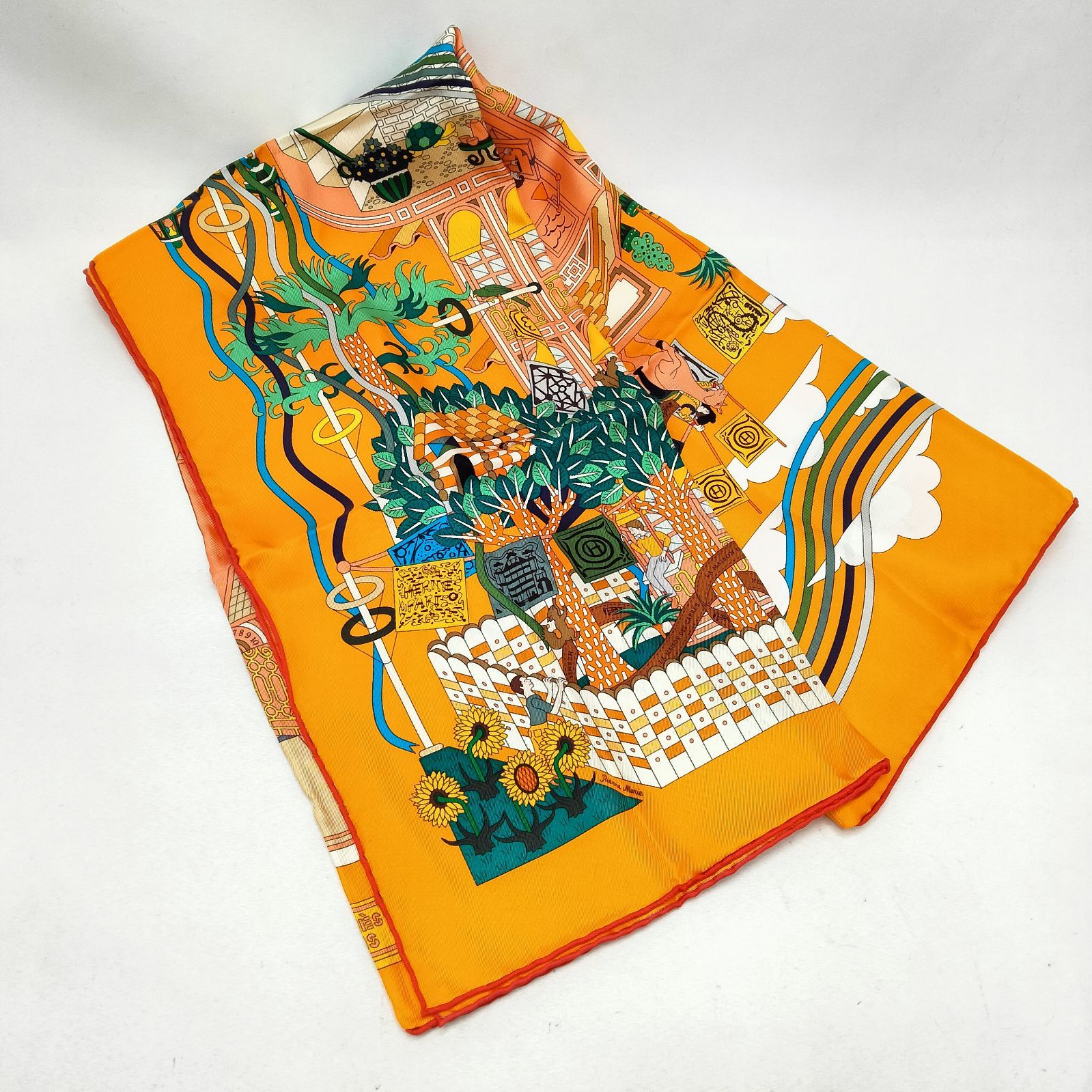 ✨HERMES✨エルメス カレ90 La Maison des Carres メゾンデカレ シルク