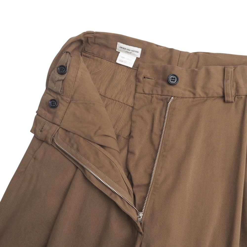 【DRIES VAN NOTEN】タックワイドパンツ チノパン 36 ワイドチノ DRIES VAN NOTEN ドリスヴァンノッテン ワイドパンツ サイズ36
