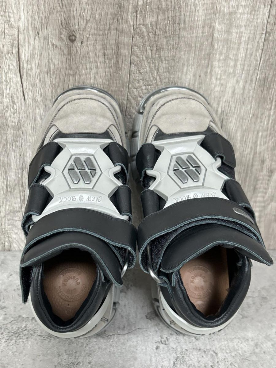 NEW ROCK グレー 42 NEW ROCK 厚底 レザー スニーカー size22.5cm/グレー