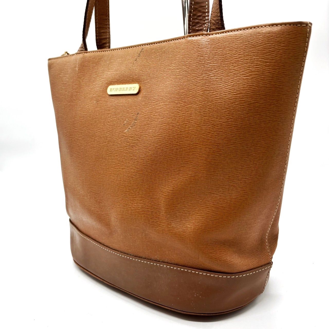 バーバリー ハンドバック トートバック BURBERRYS ブラウン レザー ✨良品✨ BURBERRY バーバリー トートバッグ ハンドバッグ ショルダー