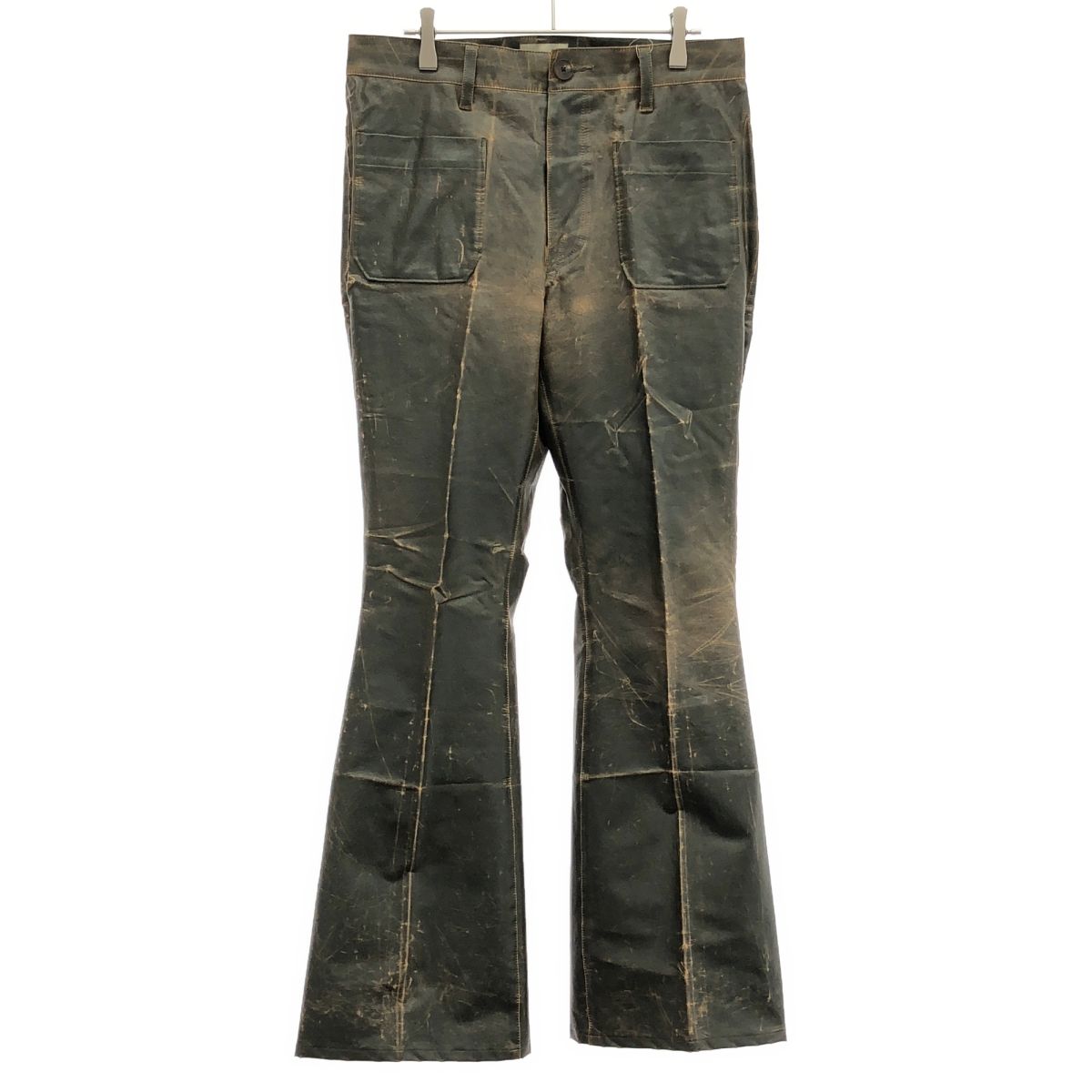 BED J.W. FORD ベッドフォード 22AW クラックプリントフレアトラウザー