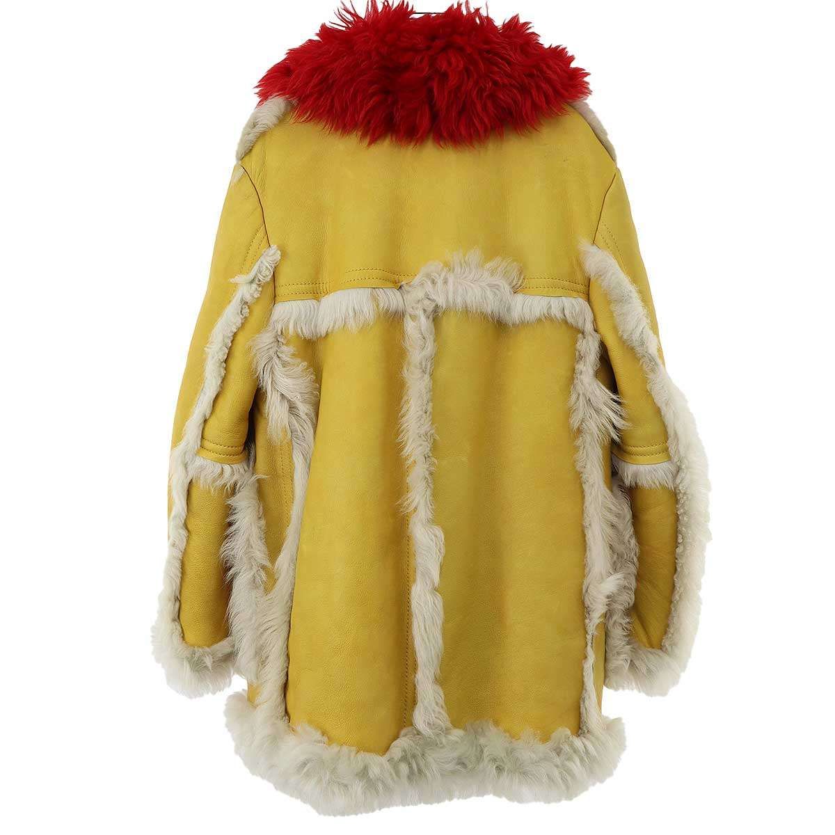 PRADA プラダ 14AW シープファームートンコート 56636B 1H44 イエロー