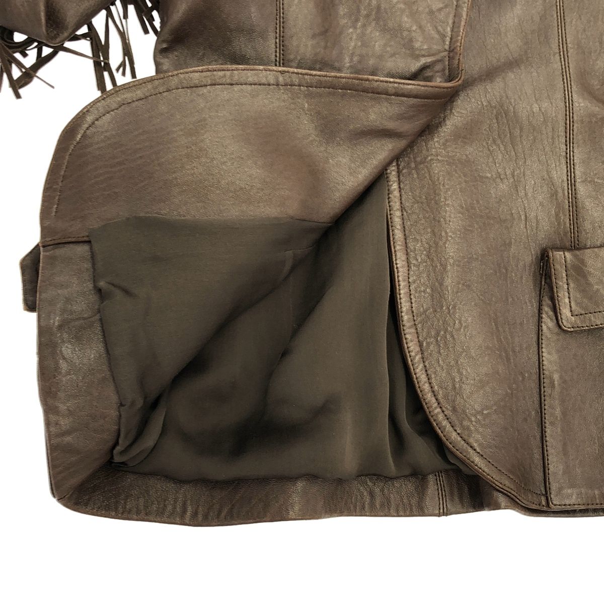 再お値下げ　LANVIN レザージャケット サイズ40 ブラウン 再お値下げ LANVIN レザージャケット サイズ40 ブラウン - メルカリ