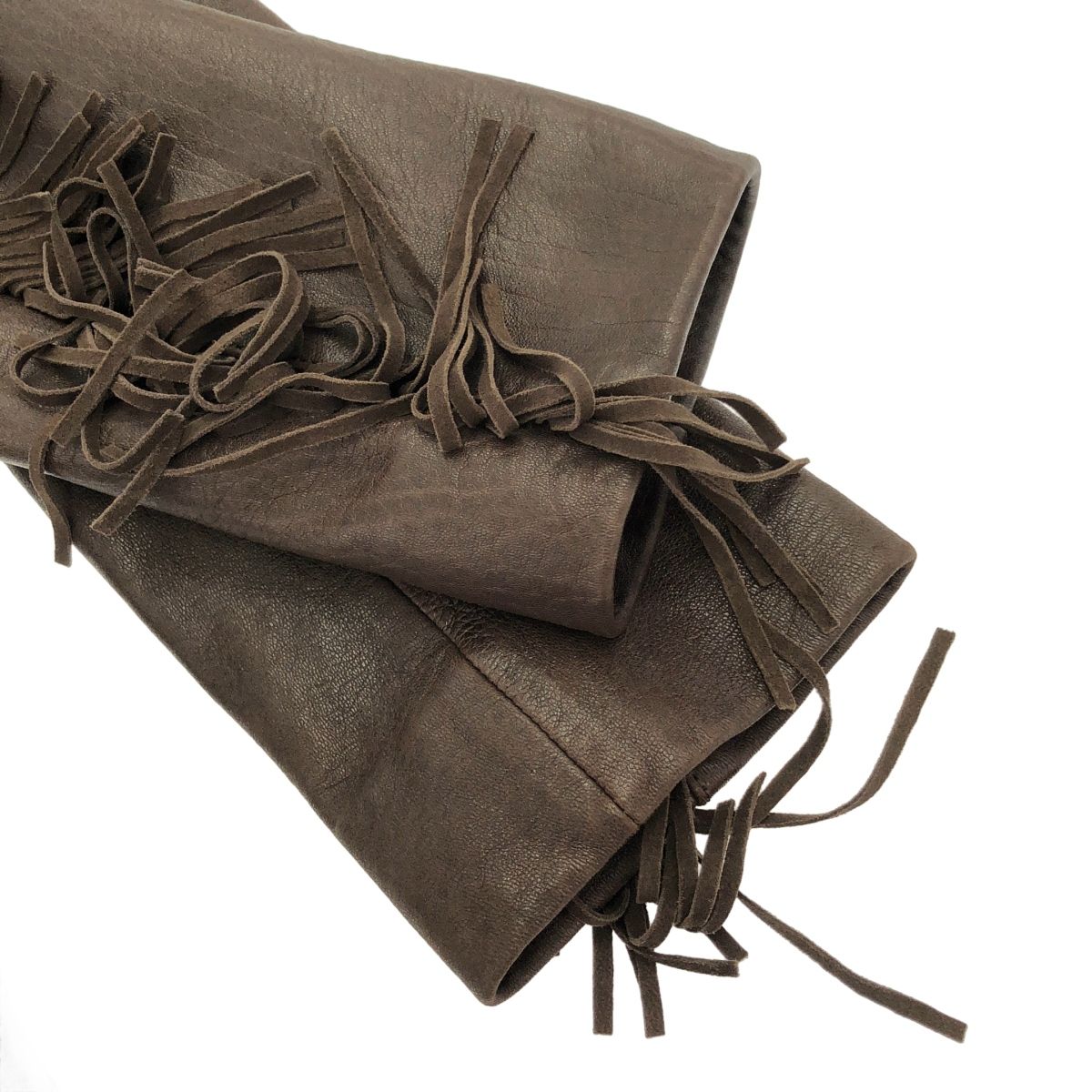 LANVIN ランバン フリンジカウボーイレザージャケット ブラウン 36