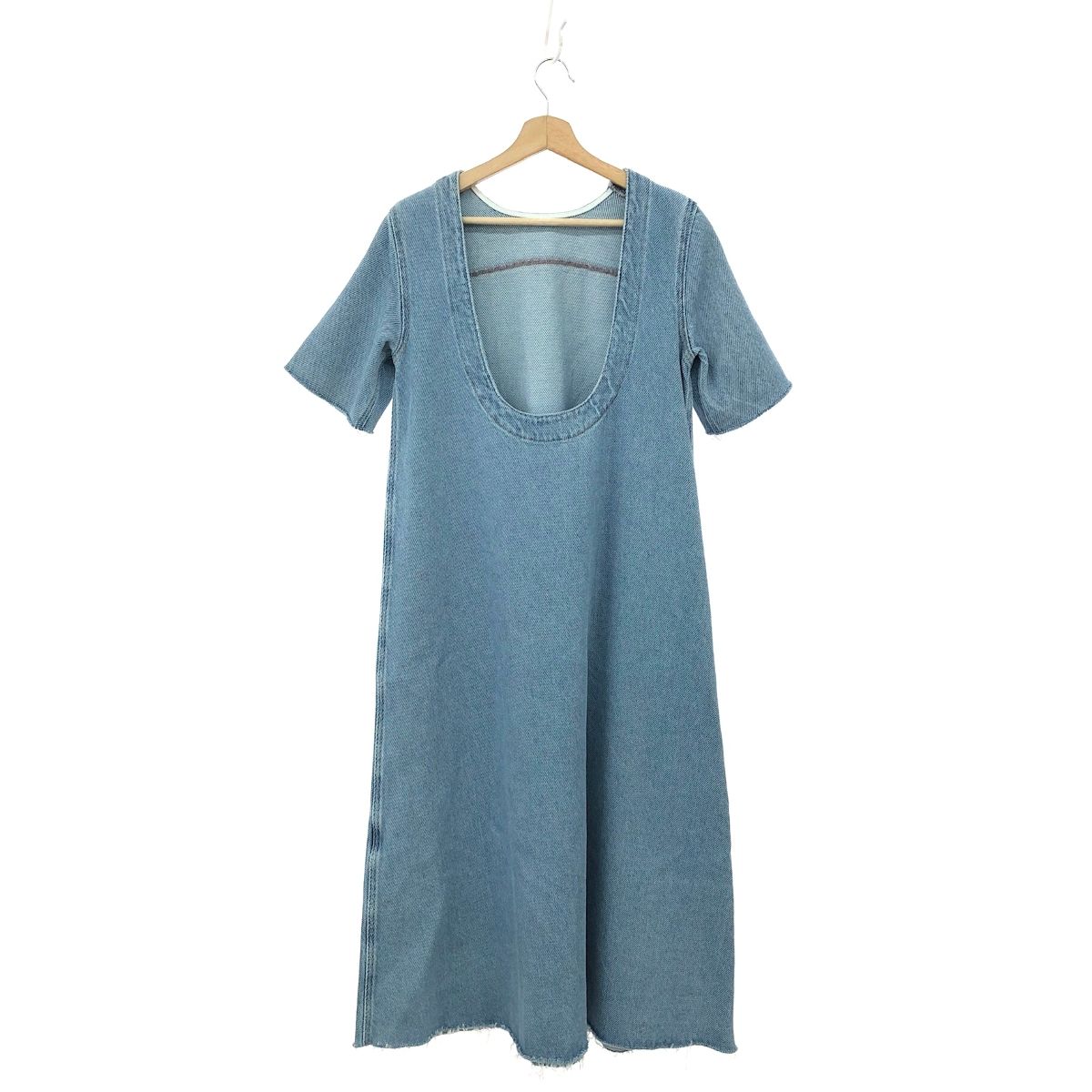 Ganni ガニー デニムワンピース サイズ表記なし カットオフ ブルー  