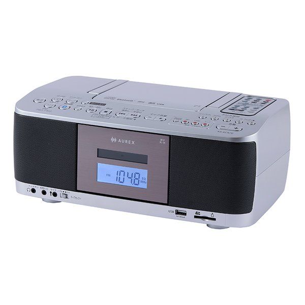 TOSHIBA 東芝 AUREX CDラジオカセットレコーダー SD/USB/CD/シルバー