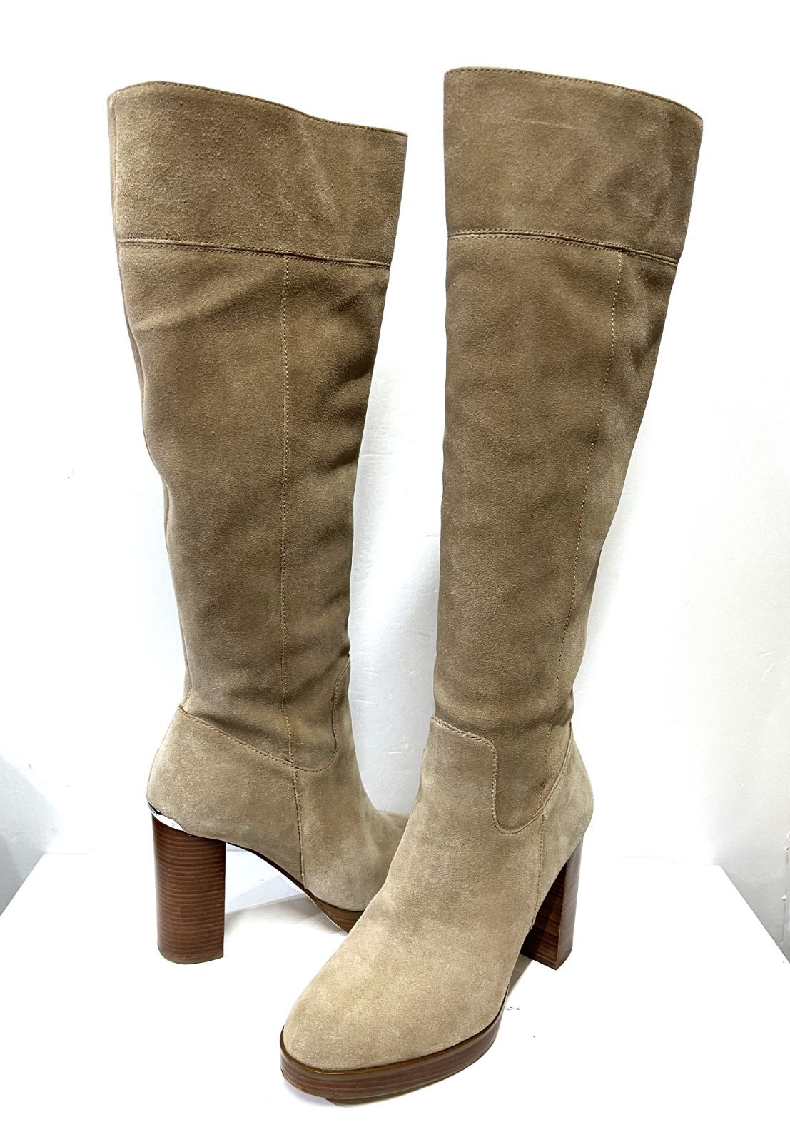 MICHEAL MICHEAL KORS｜マイケル マイケル コース Regina Suede Platform Boot スエード 太ヒール ロングブーツ 靴