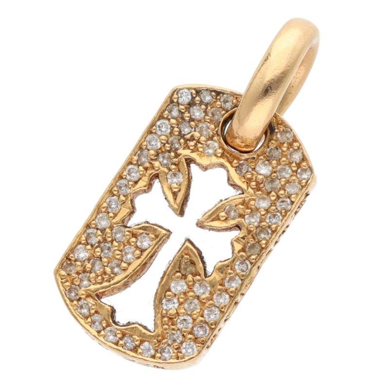 クロムハーツ 22K DT TNY CO CRS P/D/A タイニーカットアウトクロス